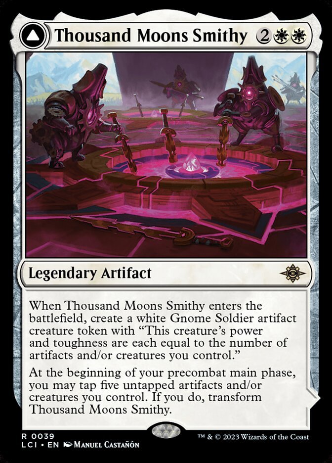 Thousand Moons Smithy Magic: The Gathering card, an upgrade for the Wakanda Forever Commander deck