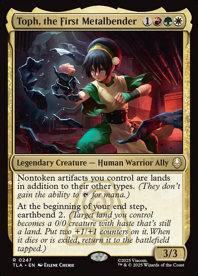 Toph, the First Metalbender, a Naya commander in Magic: The Gathering