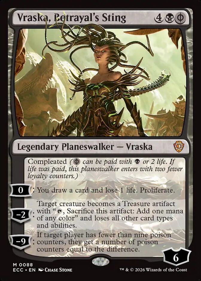Vraska, Betrayal’s Sting Magic: The Gathering card, an upgrade for the Multiverse Reforged Commander deck