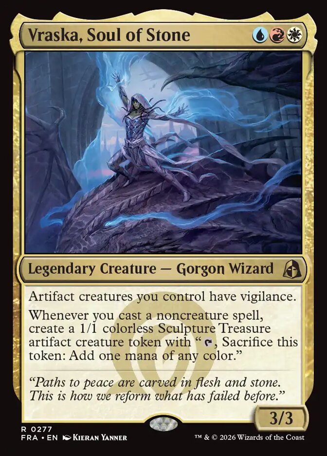 Vraska, Soul of Stone, a Jeskai commander in Magic: The Gathering