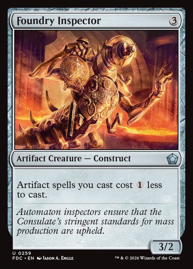 Foundry Inspector Magic: The Gathering card, an upgrade for the We Are the Borg Commander deck