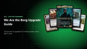 We Are the Borg Commander deck upgrade guide with Locutus of Borg, Urza, Overflow Submatrix, Etherium Sculptor and Swords to Plowshares cards