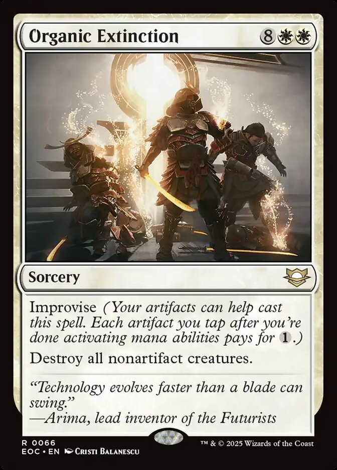 Organic Extinction Magic: The Gathering card, an upgrade for the We Are the Borg Commander deck