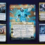 Jace, Multiverse Architect with Spark Double, Oath of Teferi, Nicol Bolas, Dragon-God and Ichormoon Gauntlet Magic cards