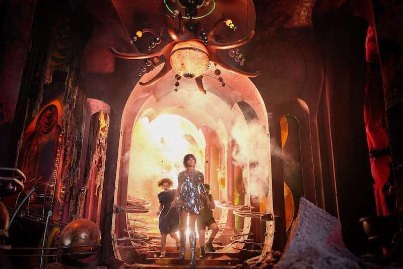 Emma Mackey as Jadis with Digory and Polly in Narnia: The Magician’s Nephew