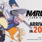 Naruto and Sasuke key art with the Naruto Card Game logo and the words Arriving in 2027