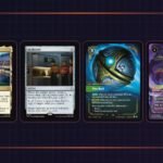Starfleet Academy and Replicator from MTG Star Trek, The Ball from Riftbound Radiance and Merlin from Disney Lorcana Hyperia City