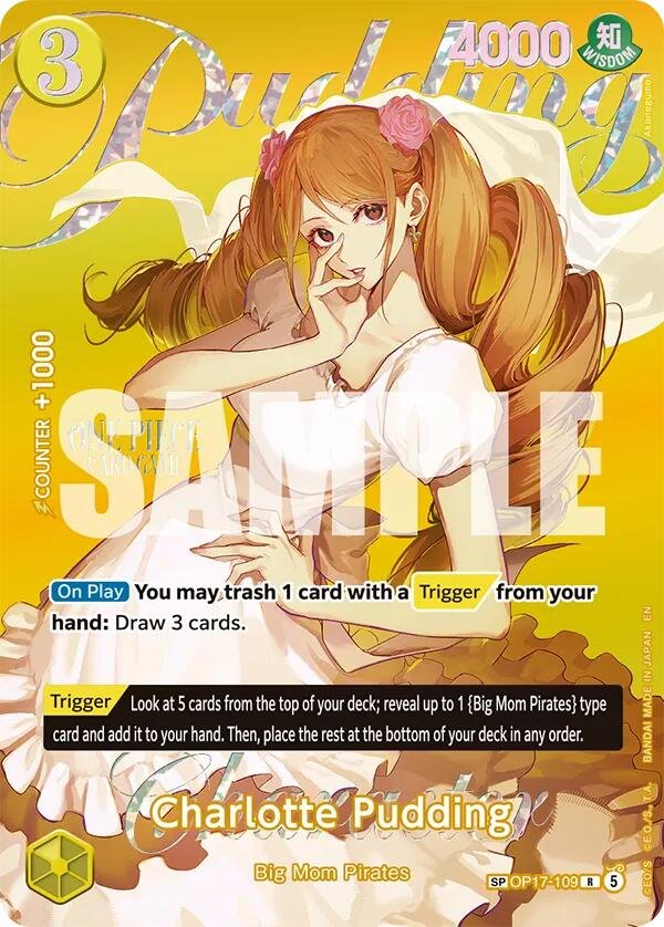 Charlotte Pudding OP17-109 SP card from One Piece EB-05 Heroines Edition Vol. 2