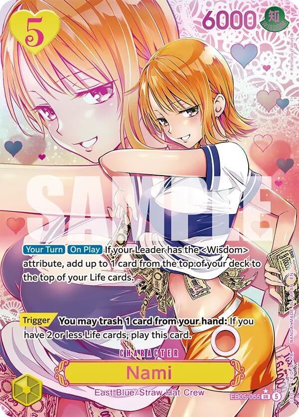 Nami EB05-055 Kentaro Yabuki gold-stamped parallel card from One Piece EB-05 Heroines Edition Vol. 2