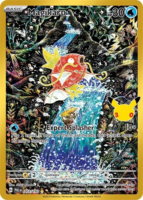 Magikarp card from Pokémon TCG 30th Celebration