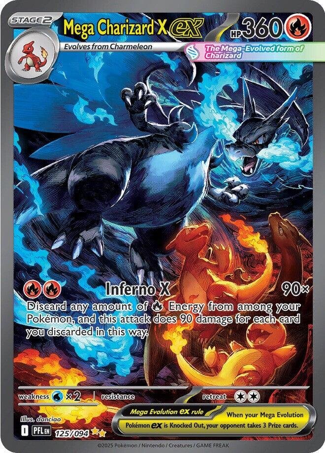 Mega Charizard X ex Special Illustration Rare Â· Phantasmal Flames 125/094 PokÃ©mon card