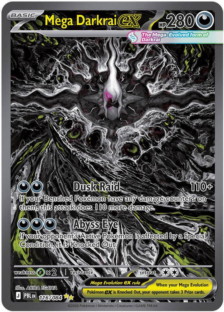 Mega Darkrai ex Special Illustration Rare Â· Pitch Black 116/084 PokÃ©mon card