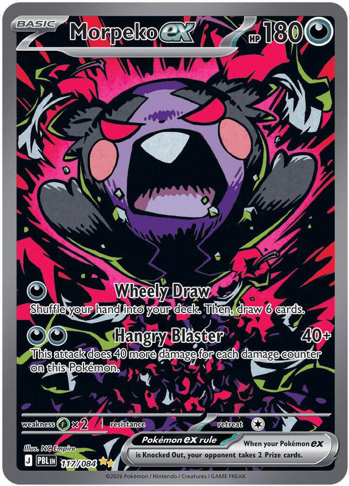 Morpeko ex Special Illustration Rare Â· Pitch Black 117/084 PokÃ©mon card