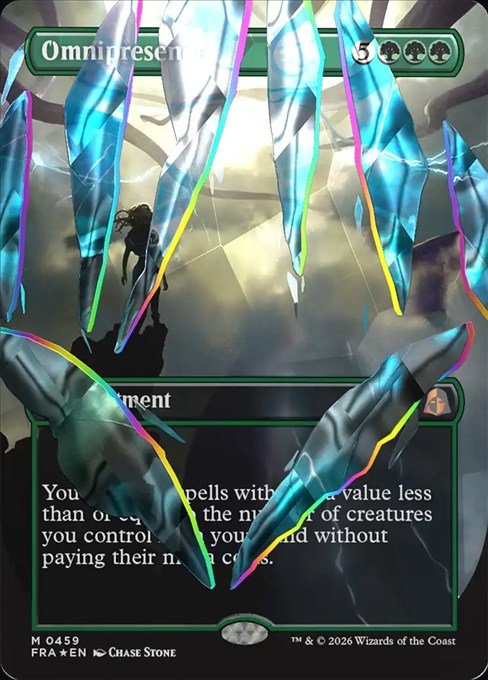 Omnipresence facet foil Shattered Mirror card from MTG Reality Fracture