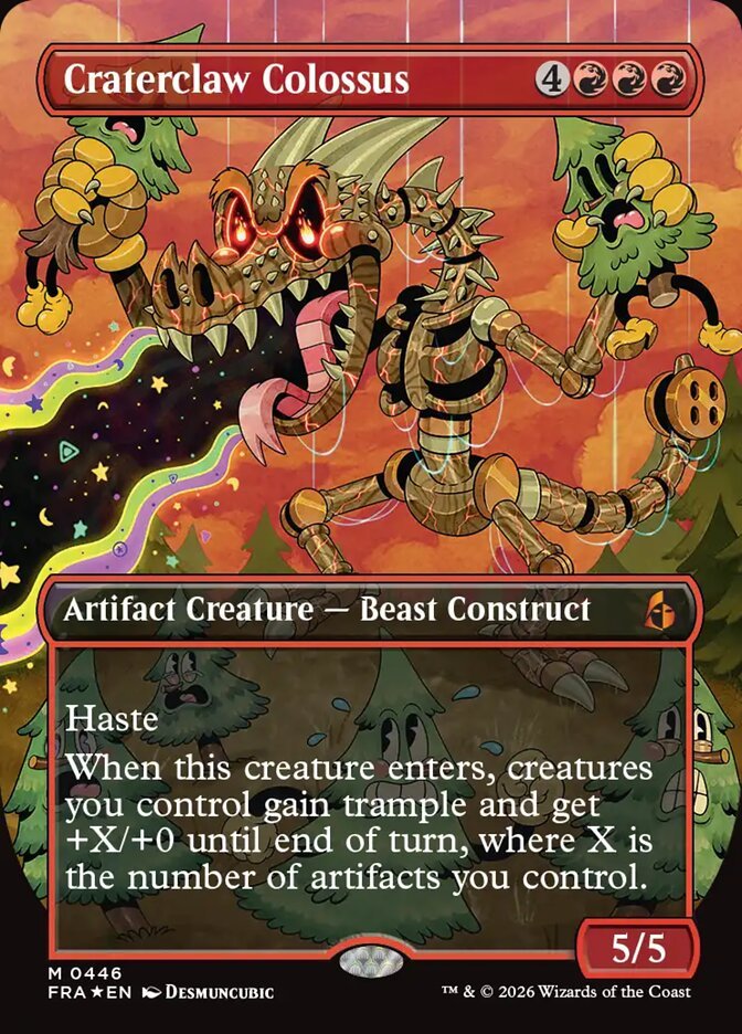 Craterclaw Colossus Magic: The Gathering card, Reality Fracture Secret Lair Bundle version