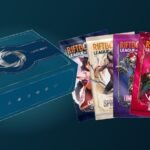Riftbound Gift of the Rift Bundle box with booster packs from Origins, Spiritforged, Unleashed, Vendetta and Radiance