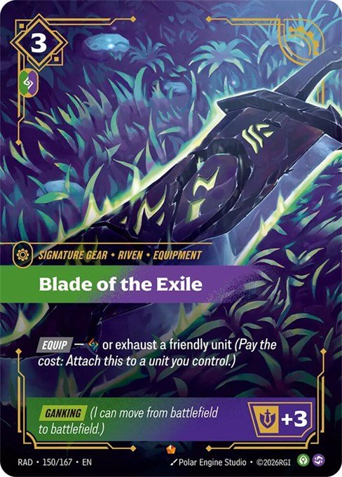 Blade of the Exile epic card from Riftbound Radiance