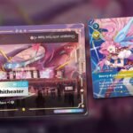 Riftbound Radiance chase cards: Packed Amphitheater Ultimate Rare with the Seraphine and Riven Overnumbered cards