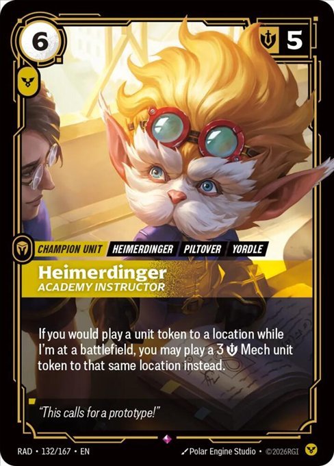 Heimerdinger, Academy Instructor card from Riftbound Radiance