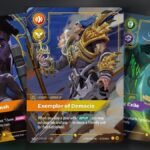 K'Sante, Jarvan IV and Riven Overnumbered Legend cards from Riftbound Radiance