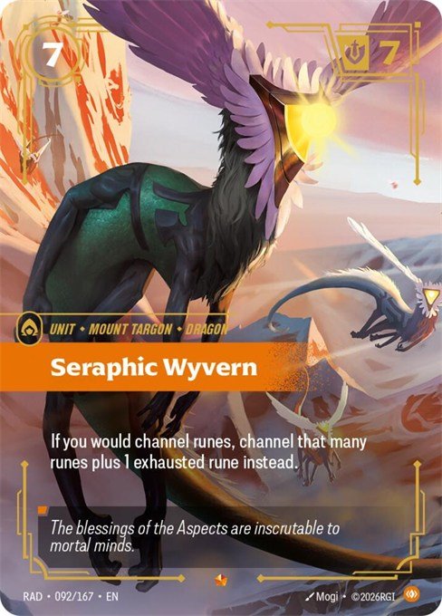 Seraphic Wyvern epic card from Riftbound Radiance