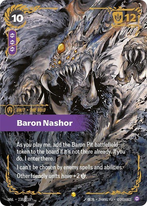 Baron Nashor Ultimate card from Riftbound Unleashed