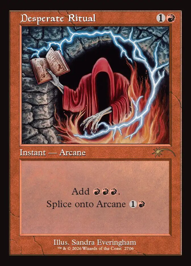 Desperate Ritual Magic: The Gathering card, Secret Lair Duality Distorted version