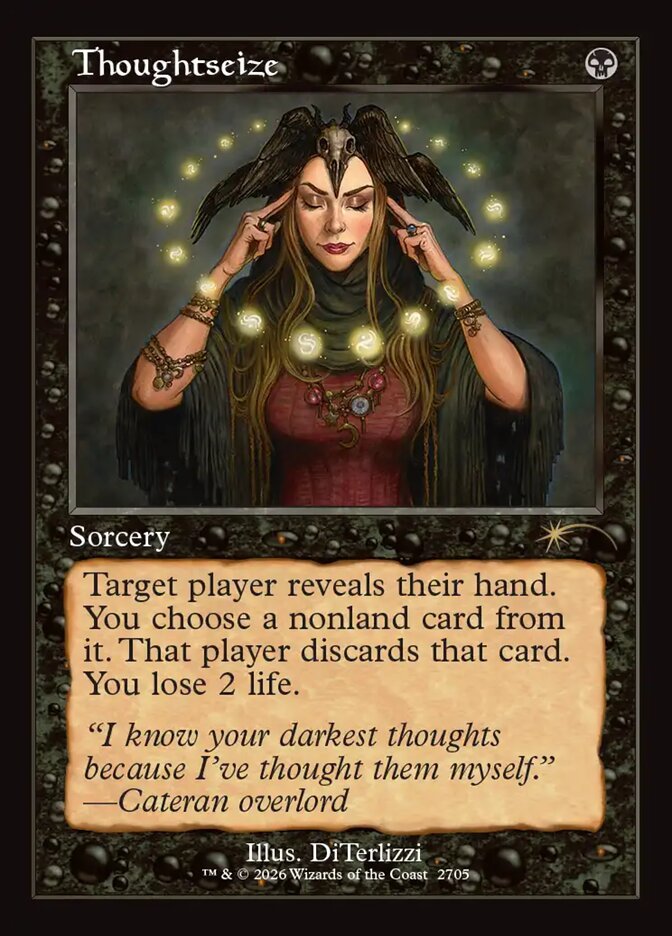 Thoughtseize Magic: The Gathering card, Secret Lair Duality Distorted version