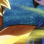 Super Saiyan Goku throws a punch at Beerus in Dragon Ball Super: Beerus