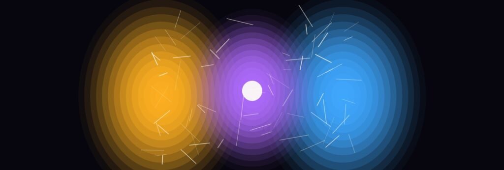 Strongest Dragon Ball characters: gold, purple and blue ki auras colliding
