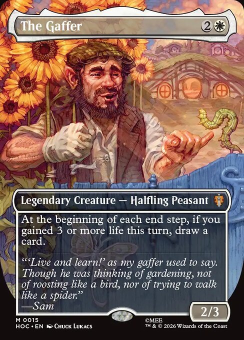 The Gaffer box topper card from MTG The Hobbit