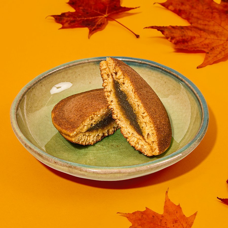 Matcha dorayaki cut in half from the TokyoTreat November 2026 box