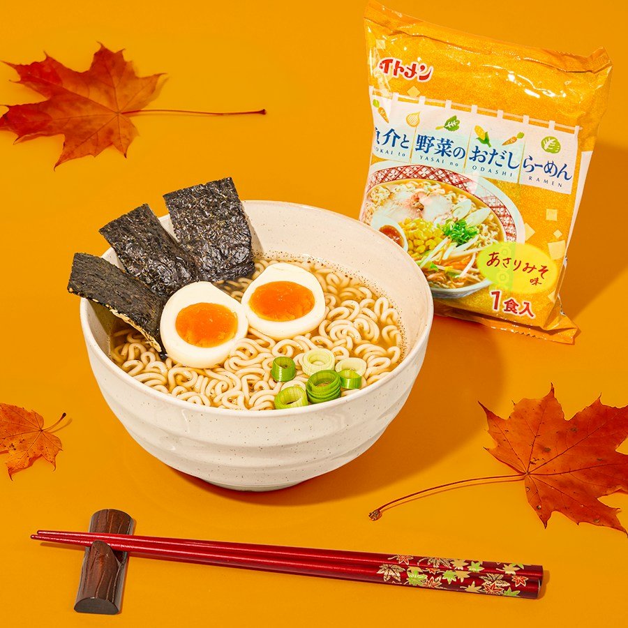 Bowl of seafood and vegetable clam miso ramen from the TokyoTreat November 2026 box