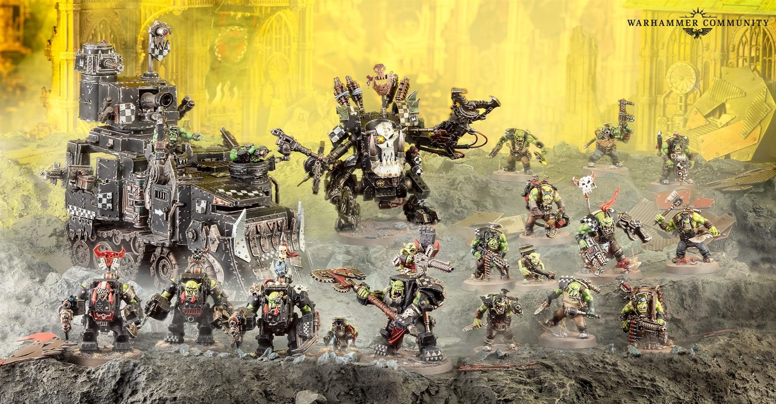 Orks Armoured Blitzmob Battleforce with Battlewagon, Deff Dread, Warboss in Mega Armour, Meganobz and Ork Boyz
